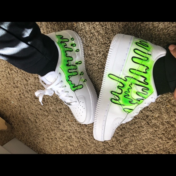 slime green air force 1